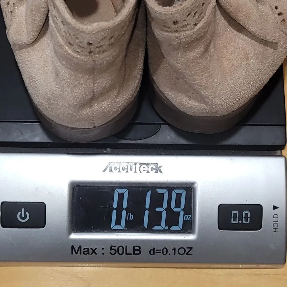 SO Size 1 Beige Ankle Boots with Bow Accent